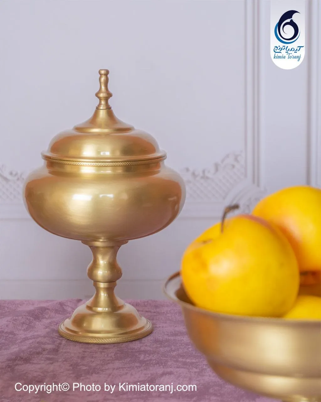 شکلات خوری عدسی تک پایه سایز 1 برنجی