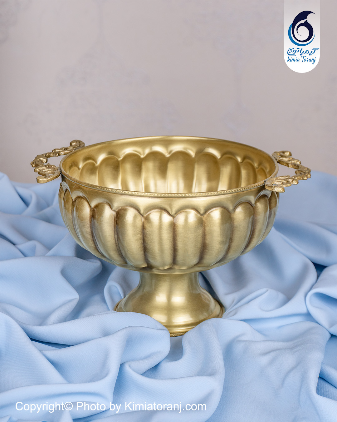 پسته خوری تک پایه خطی دسته دار برنجی